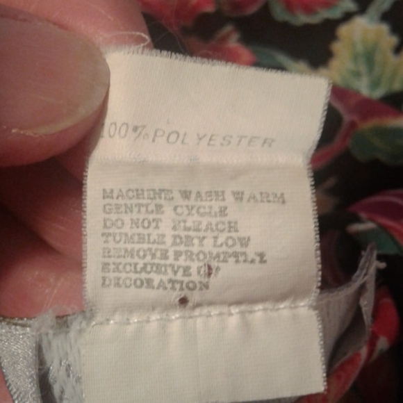 Natori II Small S Tunic Shirt Oversized Vintage Floral Leaves Yellow Orange Red - Picture 11 of 12